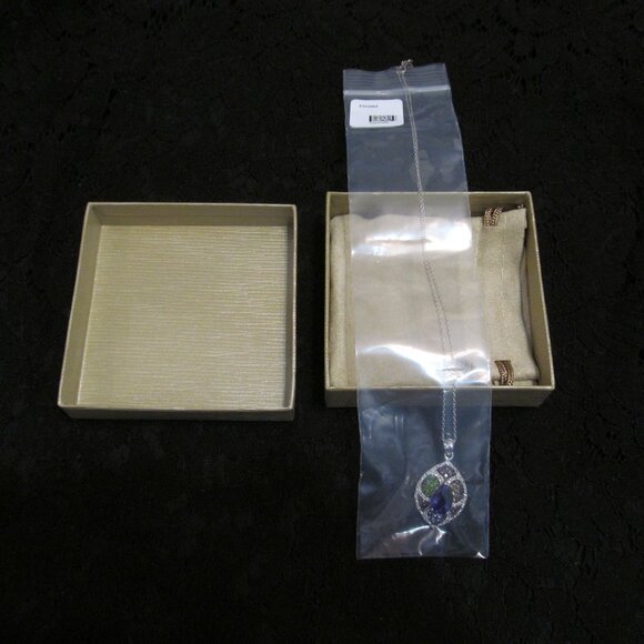 3.60 ctw Amethyst, Vermelho garnet, Bixbite ++ pendant & chain Silver New in Pkg - Picture 6 of 16